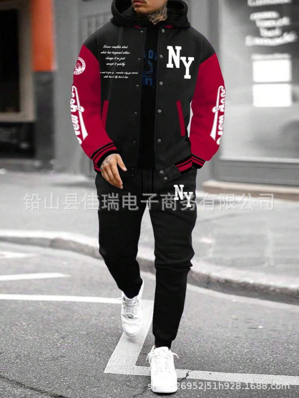 TEMU速卖通亚马逊MLB棒球服夹克3D印花外套开衫长裤套装源头批发|undefined