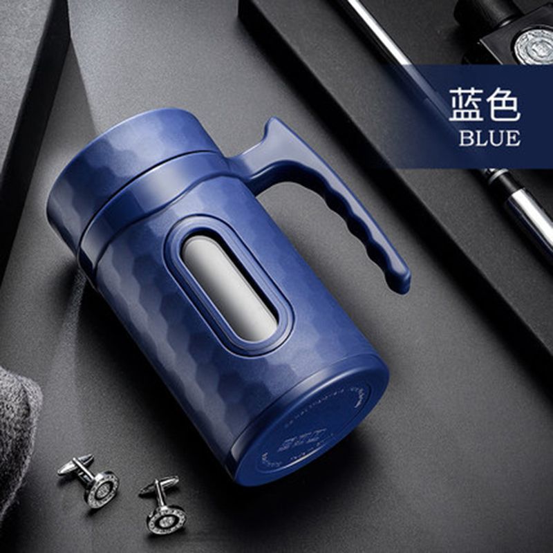 家用单层玻璃杯水杯男耐高温茶杯茶水分离塑玻外壳杯车载便携|undefined
