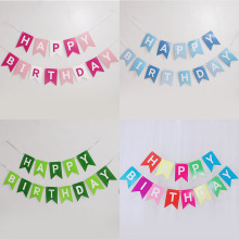 鱼尾拉旗HAPPY BIRTHDAY生日快乐字母拉旗儿童生日装饰布置拉条