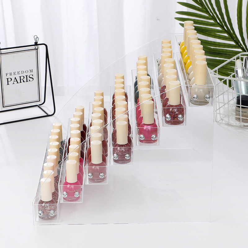 Transparent Nail Polish Display Rack Acrylic Plastic Nail Salon Display Rack Cosmetics Perfume Lipstick Essential Oil Storage Cloud