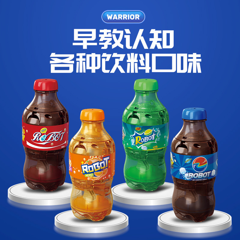 Bebida botellada Coca-Cola Mechanic Robot para niños de transformación juguete modelo samurai cerebro