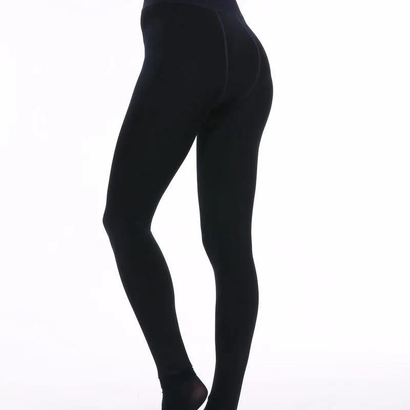Abbigliamento da donna leggings invernali caldi per le donne da indossare come capospalla senza formazione di pallini collant a vita alta in velluto perlato di grandi dimensioni_voghion.com
