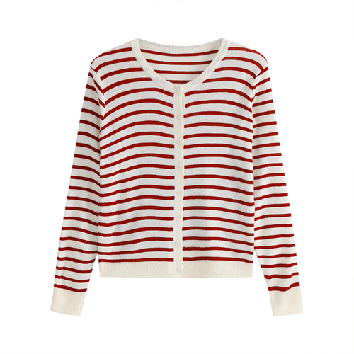 Ribbed Knit Cardigan for Women 2024 Spring and Autumn New Soft Style Plus Size MM Sweater Coat Long Sleeve Base Top