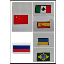 PVC美国国旗魔术贴 战术臂章加厚塑胶商标厂家直销 跨境货源