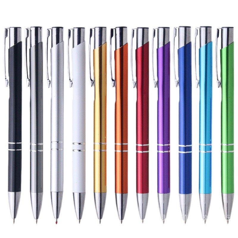 Presione el logotipo imprimible de bolígrafo comercial de metal pen pen pen de regalo de alta calidad bolígrafo de firma