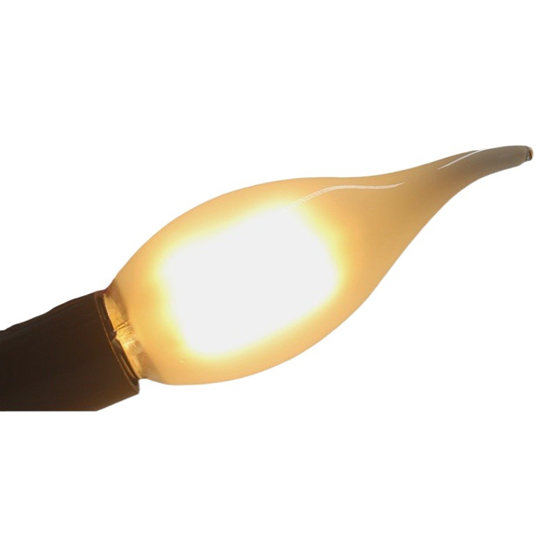 LED esmerilado lámpara de filamento bombilla de la vendimia bombilla de la vela señaló tire de la burbuja de la cola bombilla decorativa E14