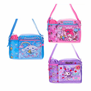In-Stock Cute Cartoon My Melody Kuromi Children's Crossbody Bag Portable Outing Water Bottle Storage Bag Water Cup Pouch New