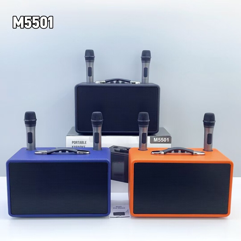 M5501携帯bluetoothスピーカーダブル5インチ低音スピーカー携帯広場舞カード音響ダブル無線マイク|undefined