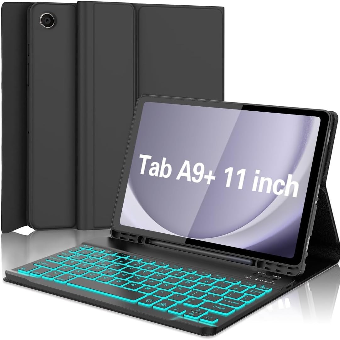 三星a9plus平板保护壳s10fe蓝键盘磁吸笔槽s9皮套a8七彩背光7适用