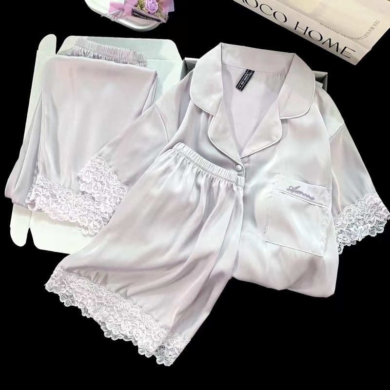 [가슴패드 포함 3종세트] 보라색 글자 자수