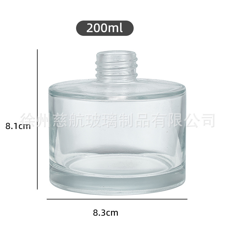 圆柱香薰瓶28牙口100ml200ml晶白料玻璃瓶香水瓶经典高颜值香水瓶|undefined