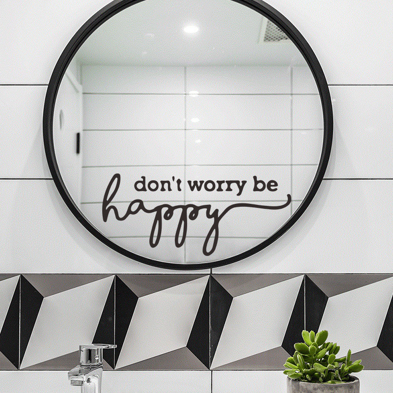 Simple Don't Woeey Be Happpy English Slogan Wall Sticker display picture 5