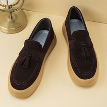 冬季新款潮流男士豆豆鞋套脚韩版百搭时尚休闲乐福鞋防臭大码鞋子