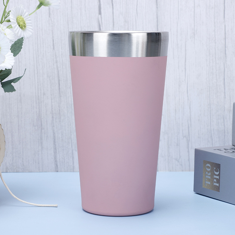 Suministro directo de fábrica al aire libre portátil taza de coche taza de cerveza 304 de acero inoxidable taza de vacío taza de café de doble capa de vacío