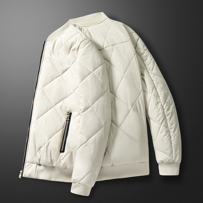 Chaqueta de Algodón con Cuello Béisbol para Hombre de Poliéster y Algodón Térmico para Invierno