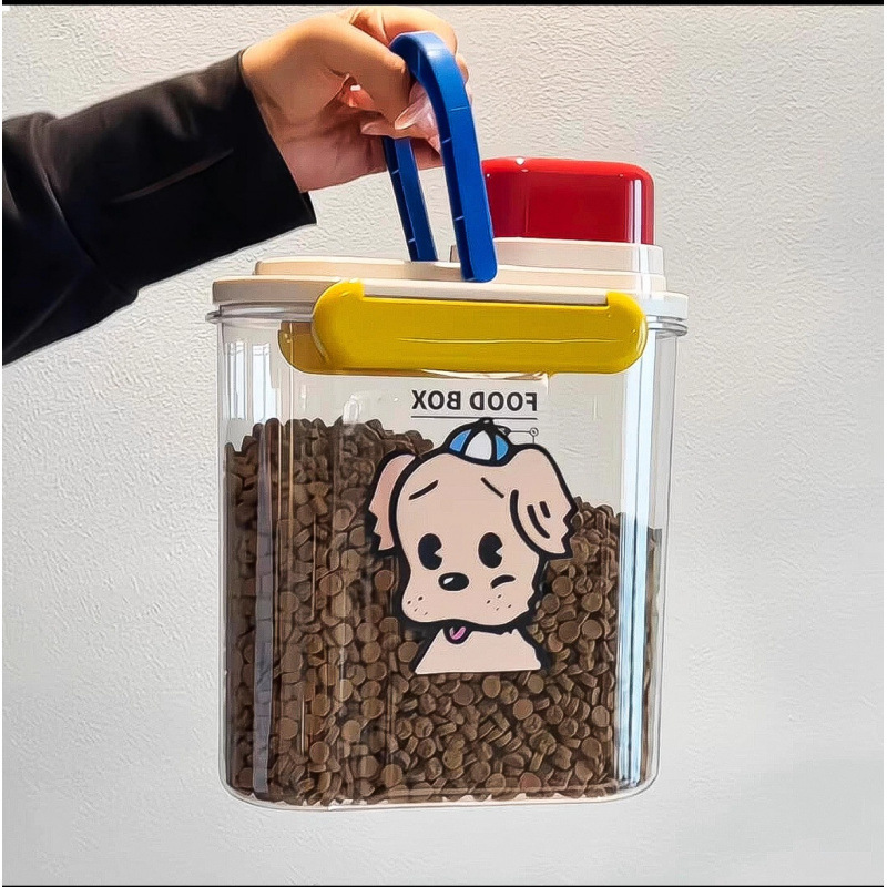 Dopamine Cat Food Storage Barrel Kitchen Sealed Moisture-Proof and Insect-Proof Dog Food Storage Barrel Grain Sealed Jar Storage