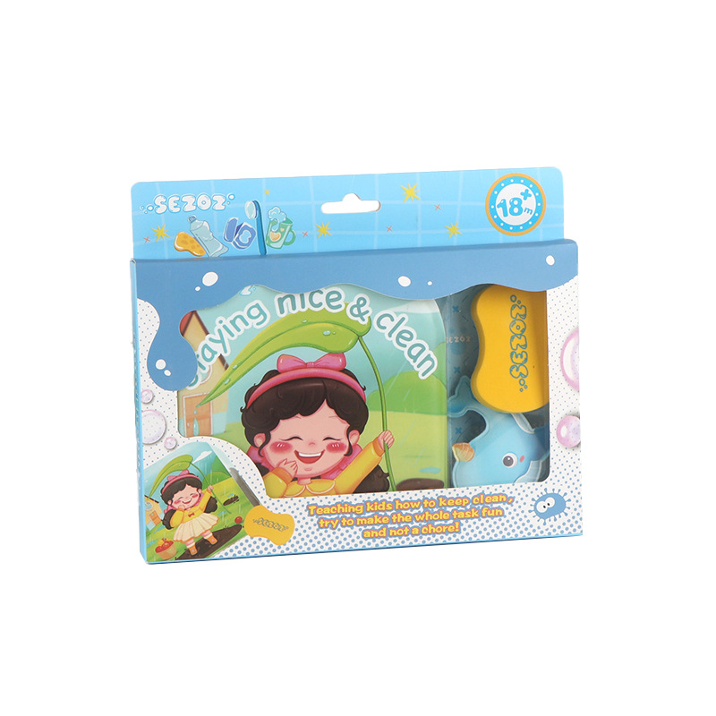 SEZOZ cambio de agua de Baño Libro mágico cambio de color Eva libro de tela educativa educación temprana libro de pintura de agua 0-3 años de edad juguetes infantiles