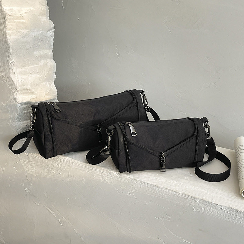 Túi đeo chéo nữ cỡ lớn thiết kế tối giản phong cách Hàn Quốc, chất liệu nylon nhẹ, nhiều ngăn tiện dụng — Cây trumpet xanh, Hồng Trumpet, Màu cà phê Trumpet, Trumpet xanh đậm chi tiết 16