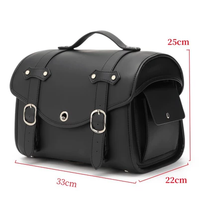 Motorcycle Accessories Riding Equipment Back Seat Bag Rear Shelf Helmet Bag Tail Bag (Motorcycle trunk) - black