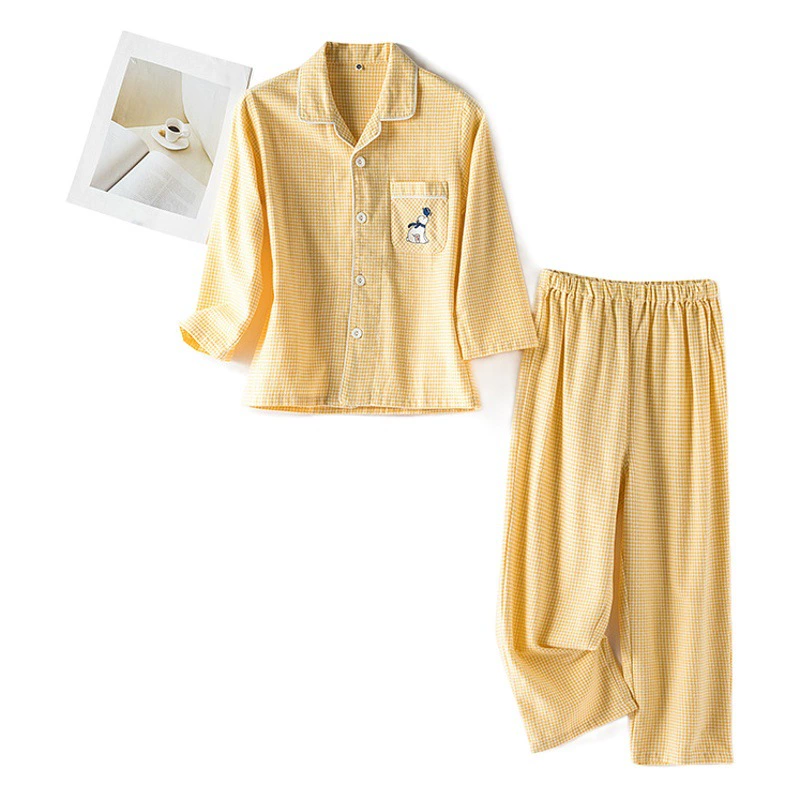 Новый стиль детская милая вышивка из хлопчатобумажной одки с длинными рукавами брюки брюки с длинным рукавом