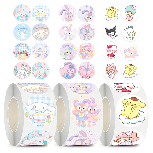 Cute Cartoon Sanrio Stickers Children's Reward Star Dew Handbook Stickers Decorative Stickers