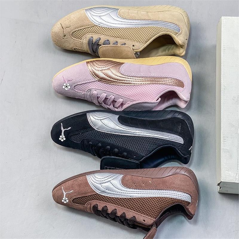 PUMA Park Chae-young's same style fashion racing shoes, thin-soled, wear-resistant, unisex casual shoes, lightweight German training shoes PUMA Park Chae-young's same style fashion racing shoes, thin-soled, wear-resistant, unisex casual shoes, lightweight German training shoes