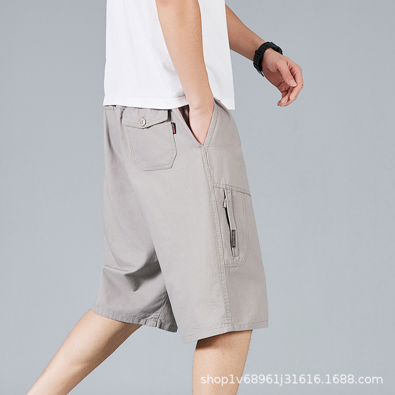 Zorochilde Capri Pants Men's Summer Thin Shorts Pure Cotton Mid-length Pants Outer Wear plus size Workwear Pants Casual Loose Zorochilde Capri Pants Men's Summer Thin Shorts Pure Cotton Mid-length Pants Outer Wear plus size Workwear Pants Casual Loose