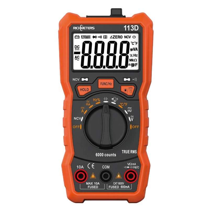 Цифровой Интеллектуальный мультиметр RICHMETERS с цифровым дисплеем 6000, портативный трансграничный с магнитом