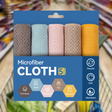 玉米粒洗碗布批发加厚吸水去油污超细纤维厨房毛巾多功能清洁抹布