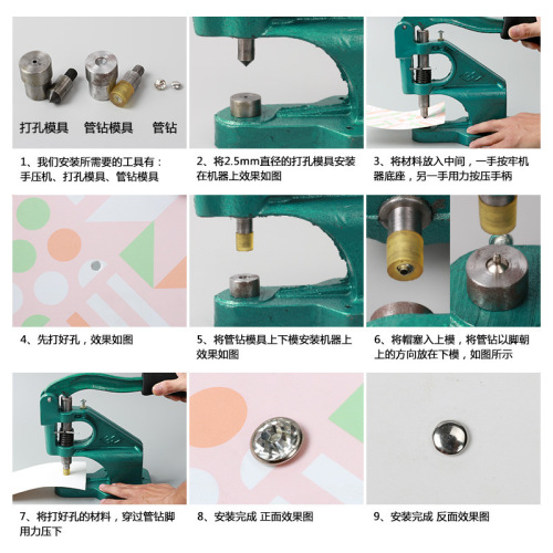 Drilled rivets with various types, A-drilled copper stainless steel drilled rivets, water drill luster color, tube drill manufacturer cross-border