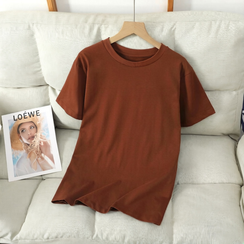 G833 2026 Early Spring Danish Designer Round Neck Pure Cotton Short-Sleeved T-Shirt for Women. See the Picture in the Photo Album for the Corresponding Model Number G833 2026 Early Spring Danish Designer Round Neck Pure Cotton Short-Sleeved T-Shirt for Women. See the Picture in the Photo Album for the Corresponding Model Number