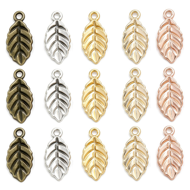 DIY jewelry accessories leaf alloy pendant retro alloy small pendant Europe and the United States hot Q379