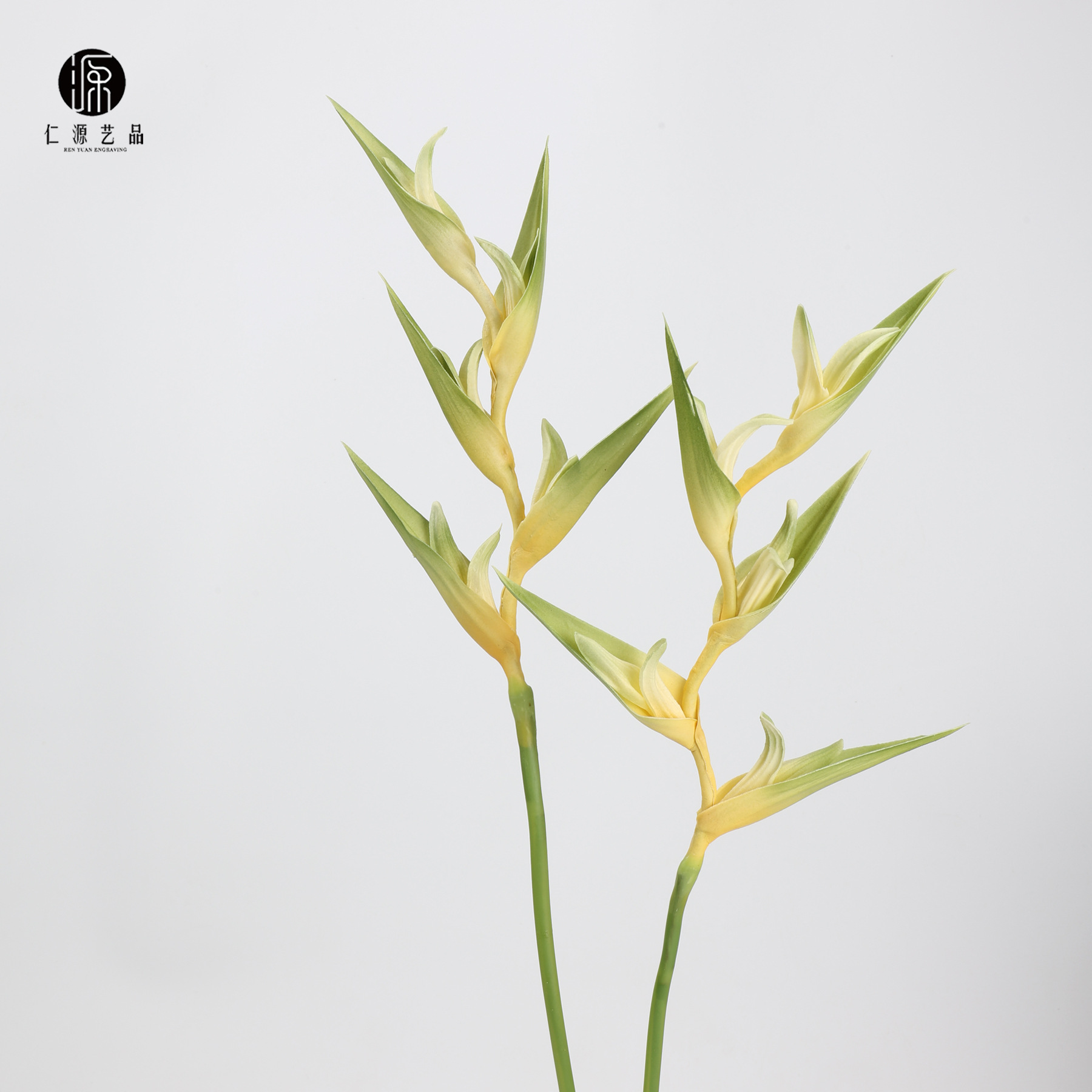 Fábrica directa de oro ala escorpión plátano de cola de imitación de flores accesorios de plantas grúa fuego pájaros plátano decoración accesorios para el hogar