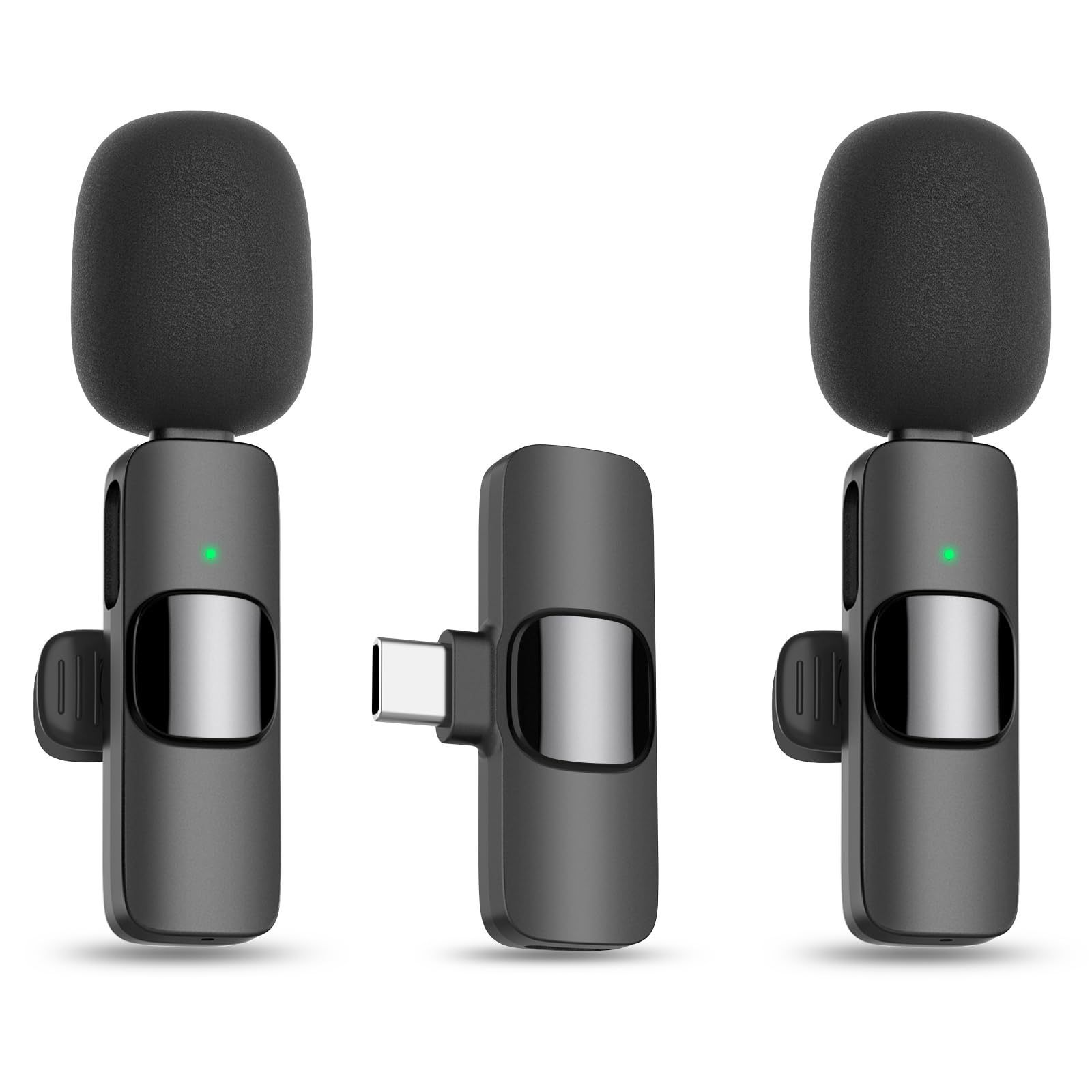 K1 inalámbrico collar clip micrófono uno para dos inalámbrico Lavalier micrófono iPad 2,4g