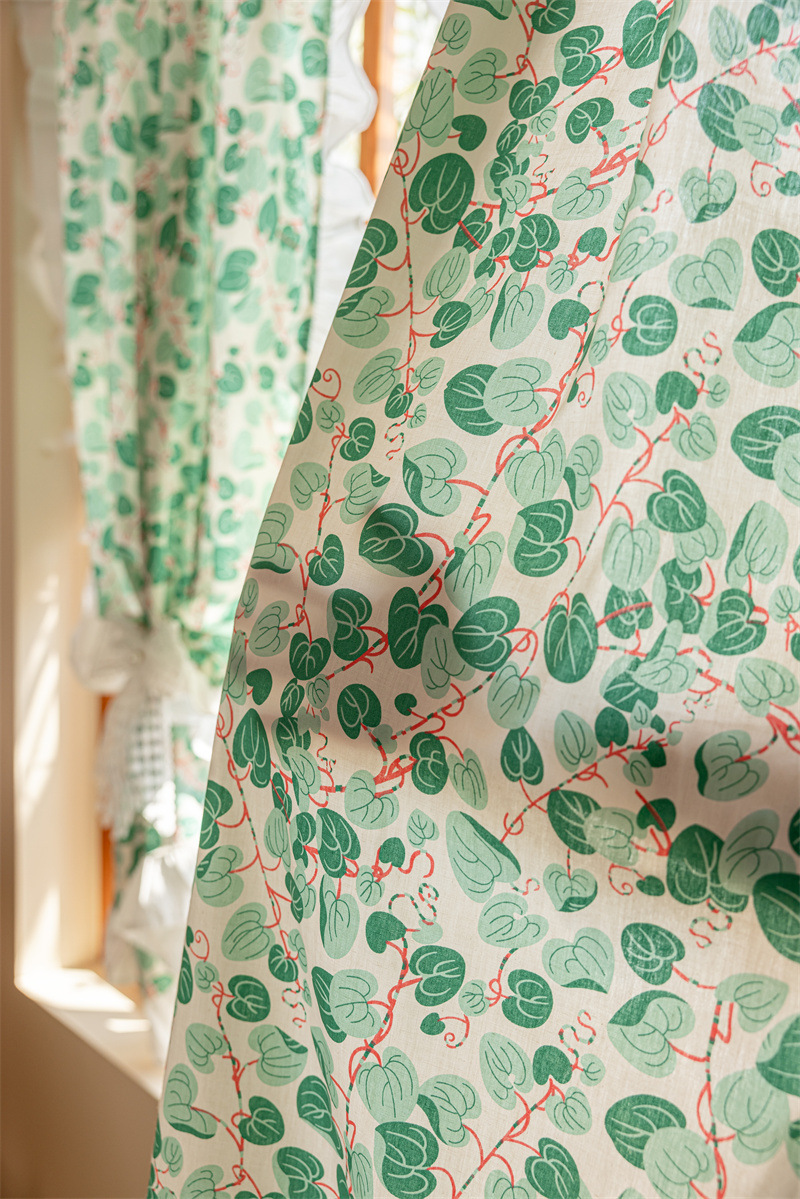 Short Cotton Kitchen Window Curtains For Home Decoration_voghion.com