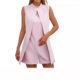 2024 Women's Round Neck Fashion Solid Color Sleeveless One-piece Shorts