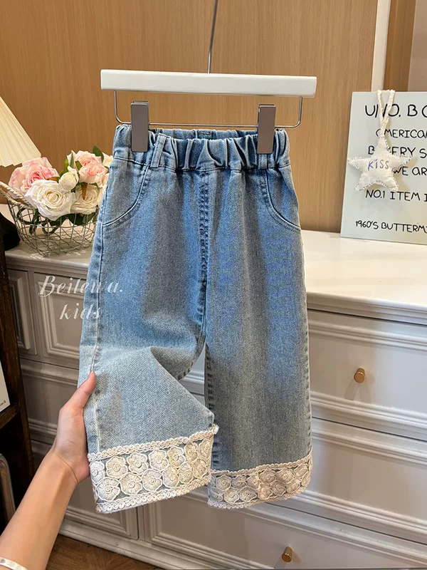 Джинсы, модные брюки для отдыха, корейский стиль, осень, западный стиль, свободный прямой крой