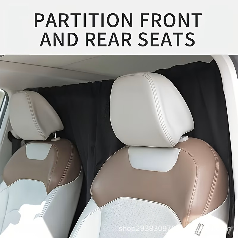 Car sunshade curtain, rear privacy curtain, car window curtain, interior partition curtain for front and rear seats, blackout curtain
