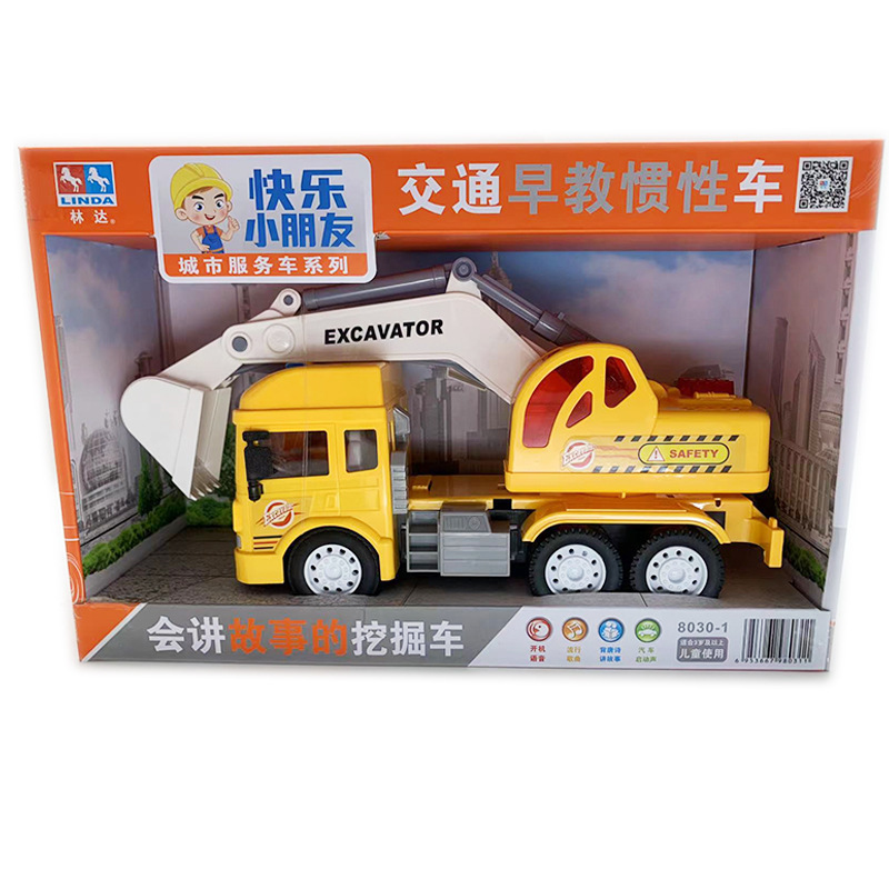 Linda historia contando la inercia del coche de juguete de los niños ingeniería de la música coche de bomberos policía coche mezclador camión vehículo todoterreno al por mayor