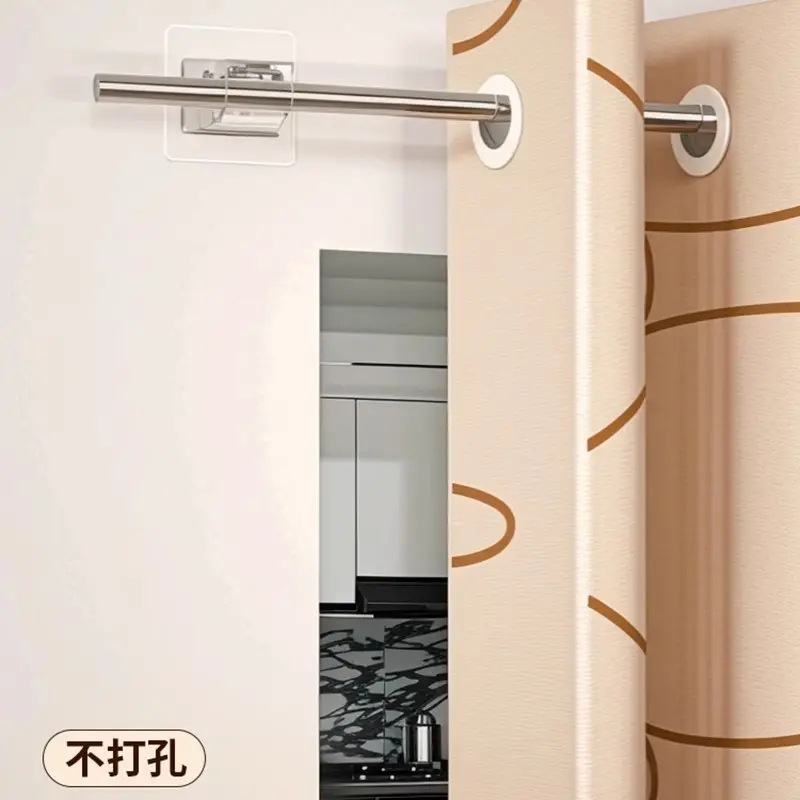 【新人0.01到手】挂钩窗帘挂钩门帘挂钩窗帘杆墙面粘贴支架夹门帘|undefined