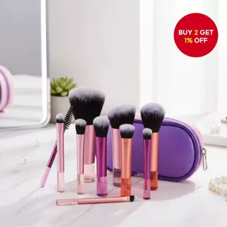 10支迷你化妆刷套装便携化妆包散粉眼影初学者旅行装必备跨境temu