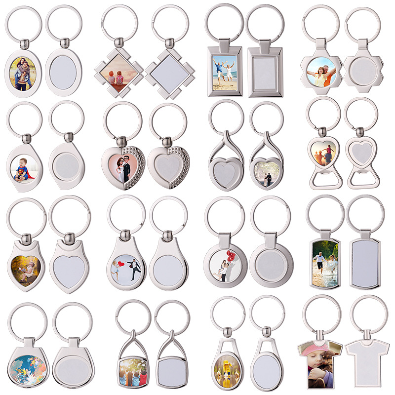 Impresión láser de transferencia térmica de embrión en blanco en stock abre botellas de llave de metal cuchilla caja de cuentas