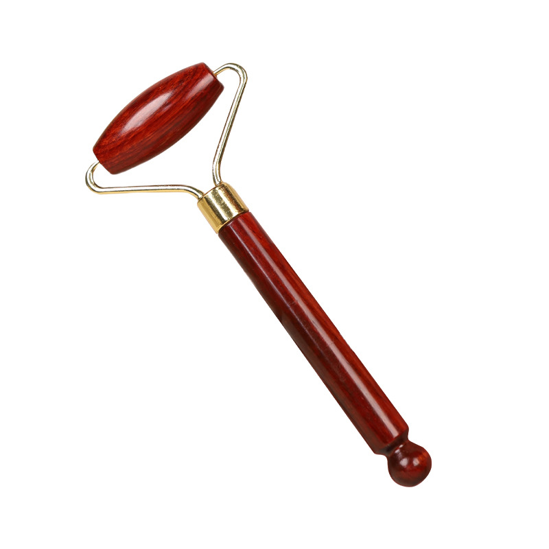 Rodilla de masaje facial de sandalwood masajeador de rodillos masajeador de bolas faciales herramientas de elevación masaje facial compacto