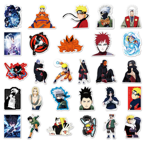 54 Japanese cartoon Naruto anime suitcase cartoon motorcycle car tablet waterproof decorative stickers