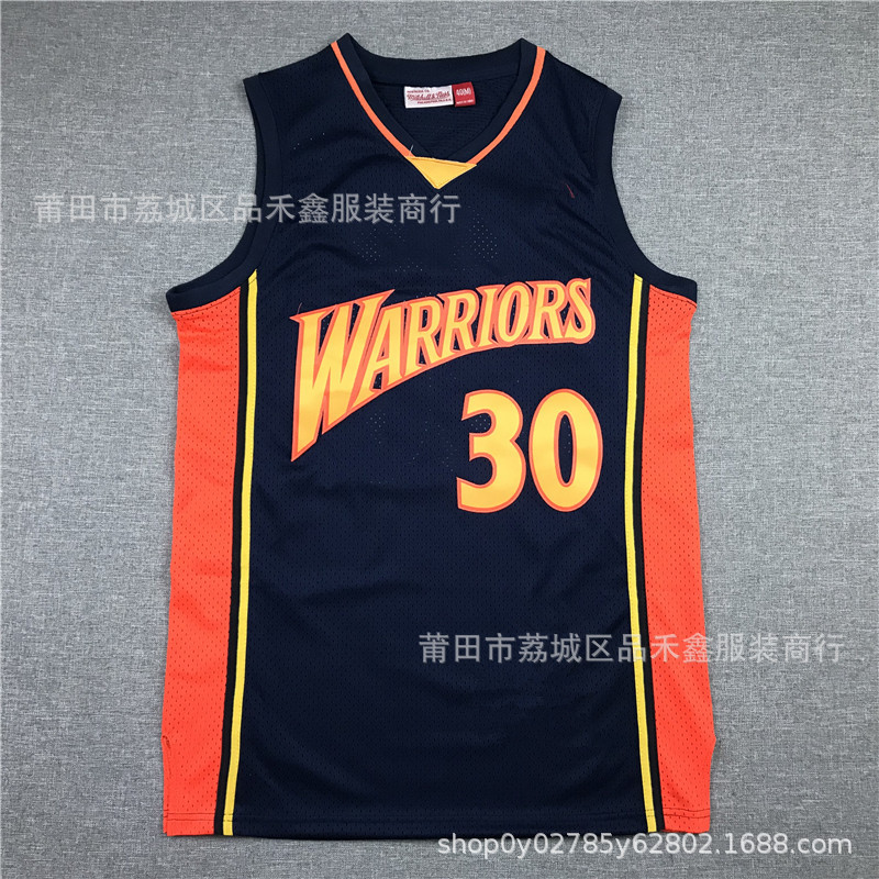 Mitchell & Ness x Golden State Warriors Retro 2009/10 Stephen Curry Road Jersey Navy