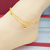 Ankle bracelet, fashionable one bead bracelet, brass accessory, Korean style