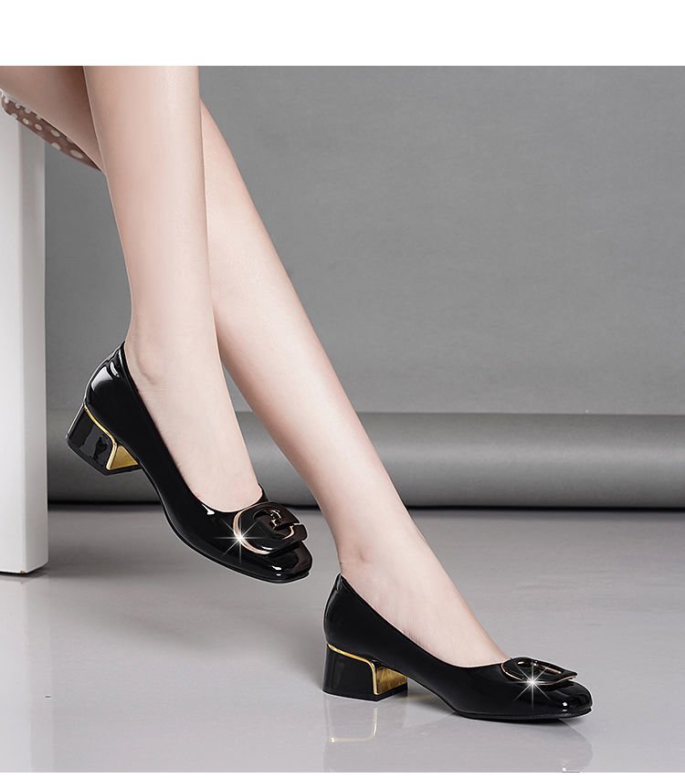 Vielseitige Damen Lackschuhe Mit Bequemem Blockabsatz_voghion.com
