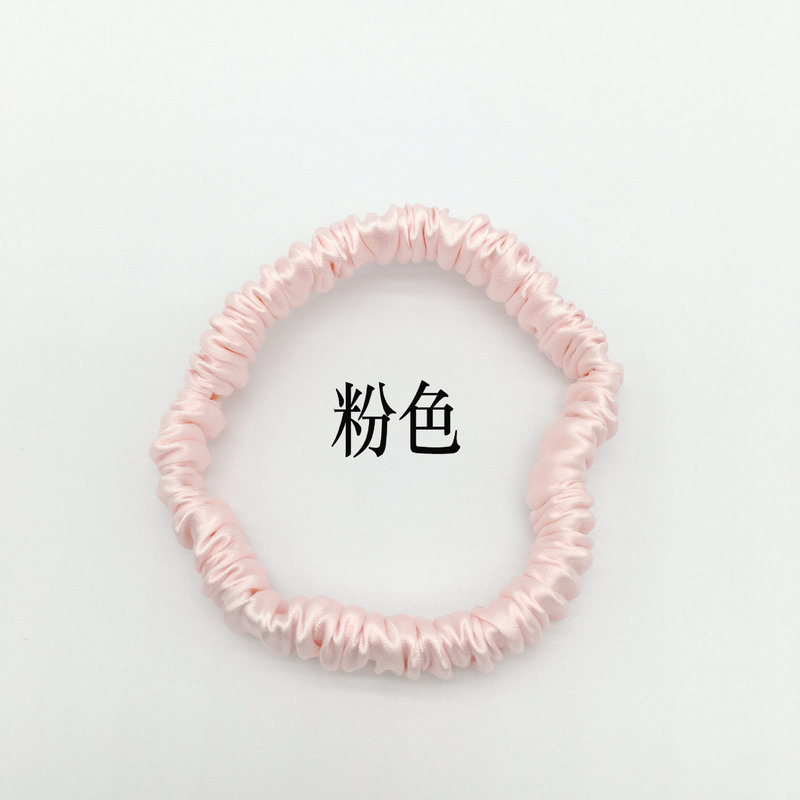 真丝发圈丝绸发绳皮筋大肠圈100桑蚕丝小发圈发饰19姆米高级感|undefined