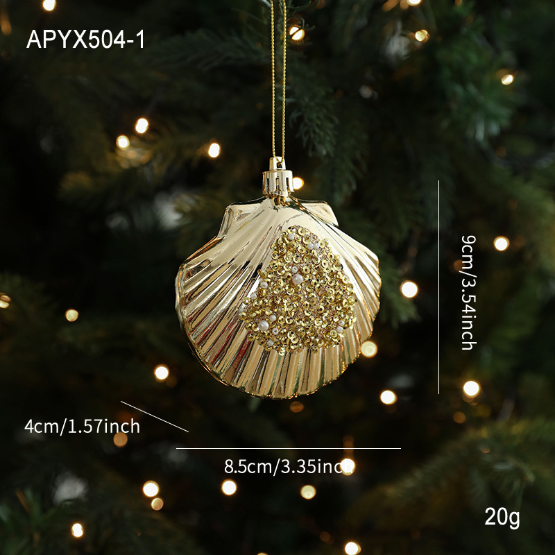 新しいゴールデン粘着粉末光沢のあるプラスチックインペンダントカラーパウダー漫画ペンダントクリスマスツリーウィンドウ装飾|undefined