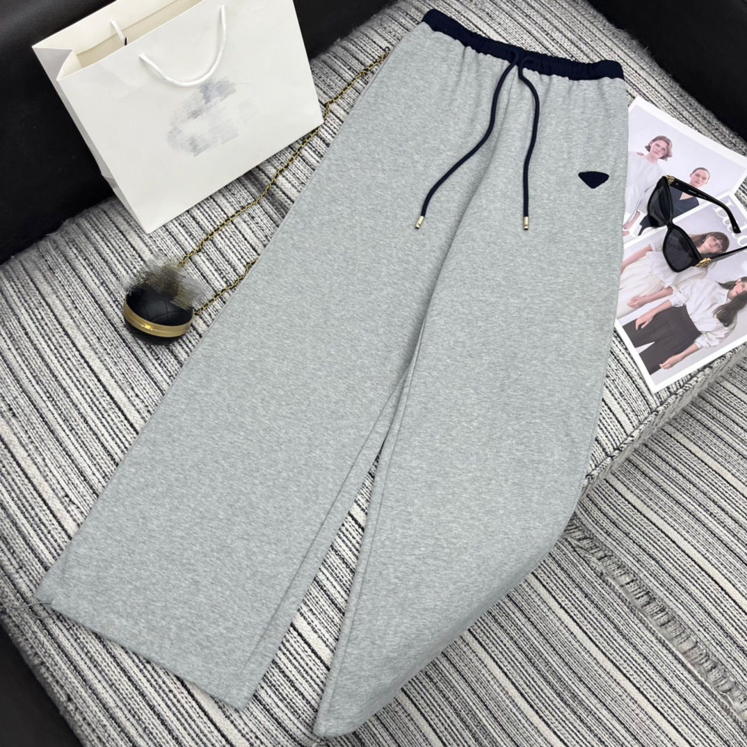 NANYOU 하이 엔드 여성 의류 PRA * 대비 허리 탄성 허리 캐주얼 스트레이트 바지